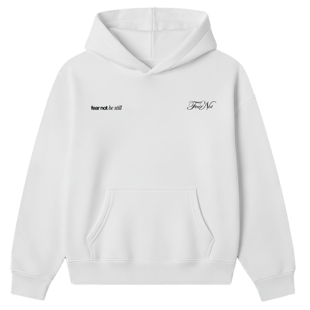 STILL "Be Still & Know" White Premium Hoodie