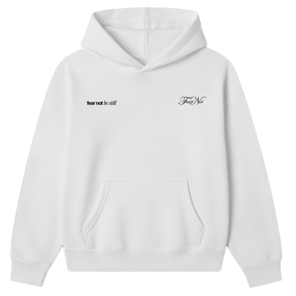 STILL "Be Still & Know" White Premium Hoodie