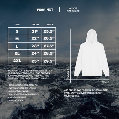 STILL "Be Still & Know" White Premium Hoodie